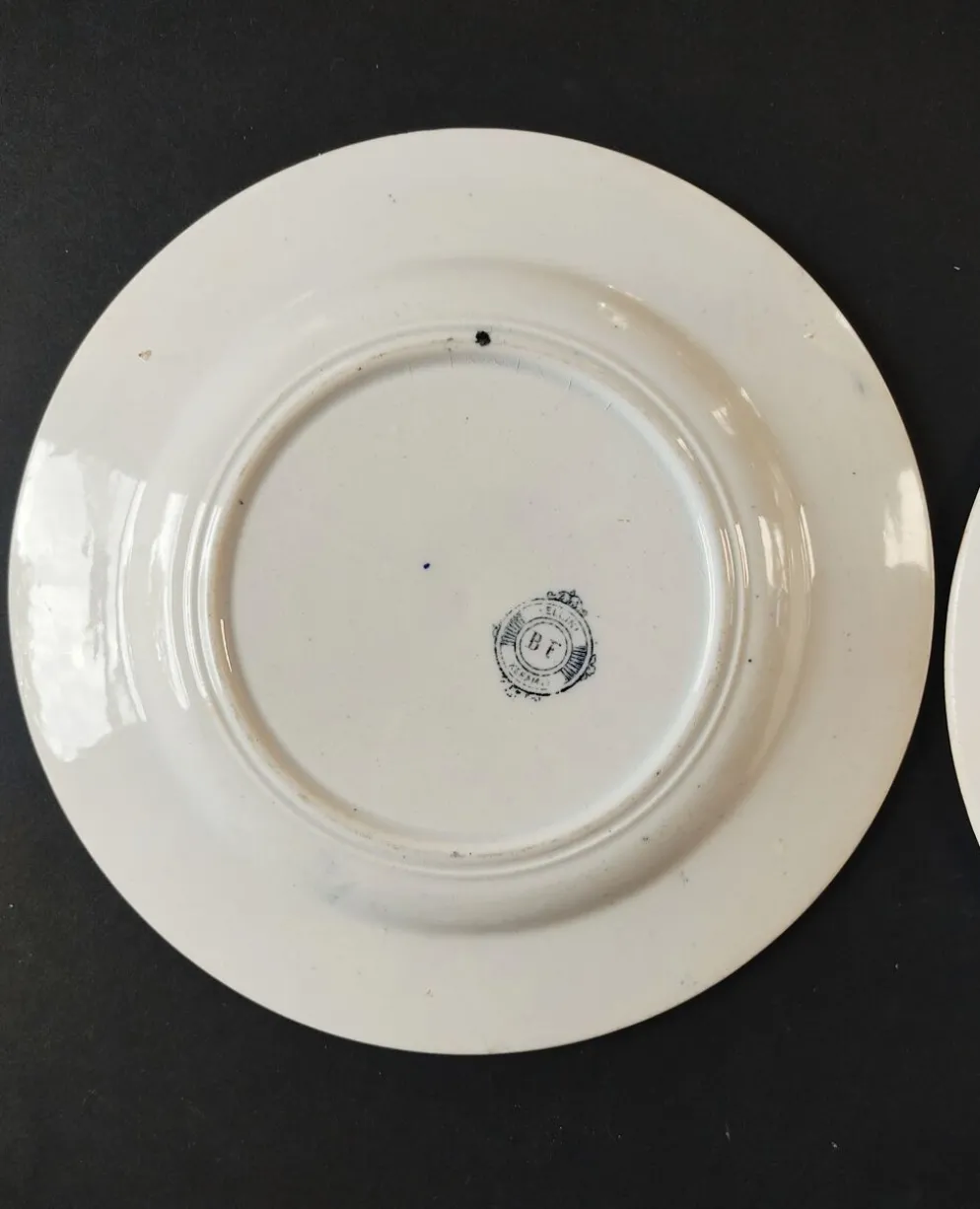 Paire d'assiette Boch Frères Keramis Cellini