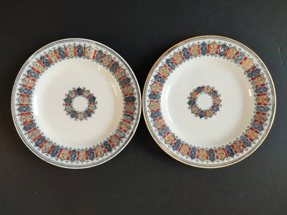 Paire d'assiette Boch Frères Keramis Cellini