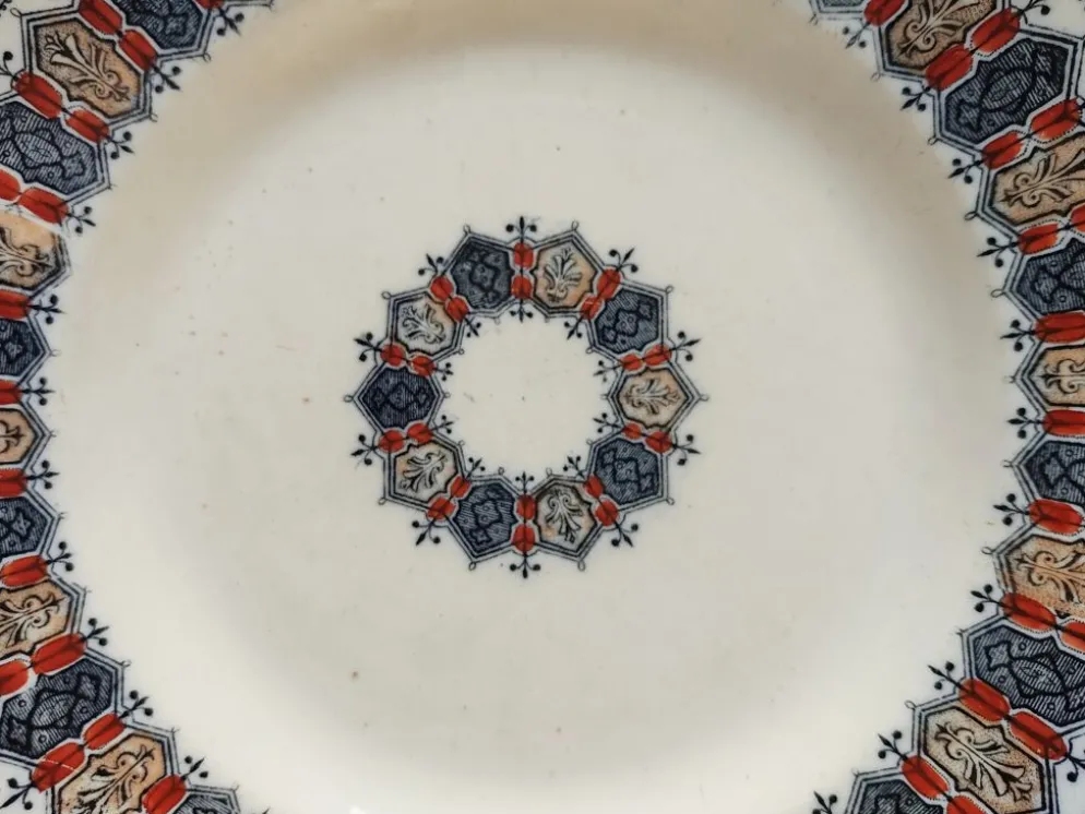 Paire d'assiette Boch Frères Keramis Cellini