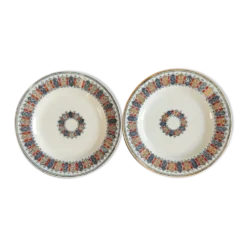 Paire d'assiette Boch Frères Keramis Cellini