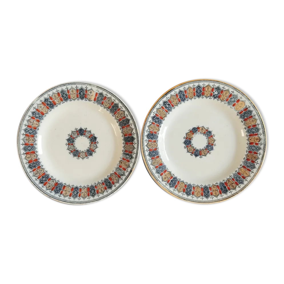 Paire d'assiette Boch Frères Keramis Cellini