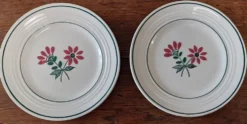 Paire d'assiettes dessert en faïence céranord modèle Gigi