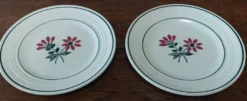 Paire d'assiettes dessert en faïence céranord modèle Gigi