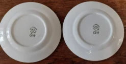 Paire d'assiettes dessert en faïence céranord modèle Gigi