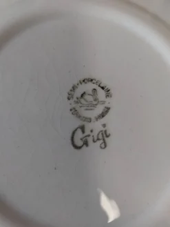 Paire d'assiettes dessert en faïence céranord modèle Gigi
