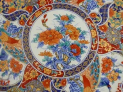 Paire d'assiettes à dessert en porcelaine Taous, Maroc, vintage