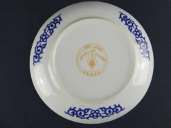 Paire d'assiettes à dessert en porcelaine Taous, Maroc, vintage