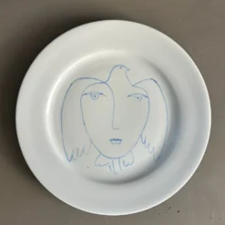 Paire d'assiettes Picasso en porcelaine de Limoges - Ref 1324