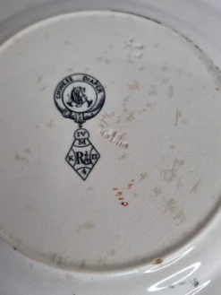 Paire d’assiettes Royal Doulton 20,5 cm faïence anglaise décor Imari XIXeme