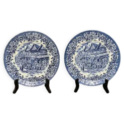 Paire d'assiettes Royal Tudor Ware. Angleterre,