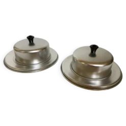 Paire de beurriers cloche anciens Belgium