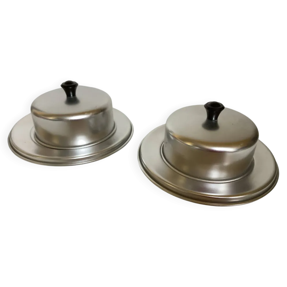 Paire de beurriers cloche anciens Belgium