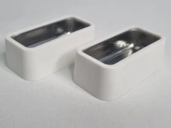 Paire de beurriers design Raymond Loewy, édition 1970, 8 cm