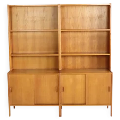 Paire de bibliothèques en teck années 60