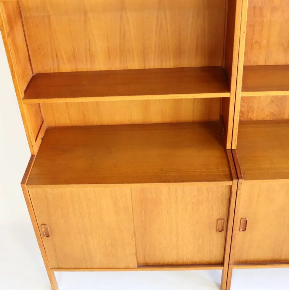 Paire de bibliothèques en teck années 60