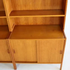 Paire de bibliothèques en teck années 60