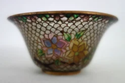 Paire de bols vintage Plique-à-jour émail cloisonné, Chine