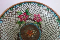 Paire de bols vintage Plique-à-jour émail cloisonné, Chine