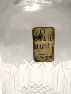 Paire de bouteilles décanteurs en cristal transparent par Bleikristall, Allemagne