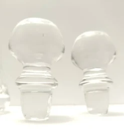 Paire de bouteilles décanteurs en cristal transparent par Bleikristall, Allemagne