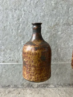 Paire de bouteilles en ceramique Alain rech, vintage 60/70