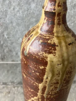 Paire de bouteilles en ceramique Alain rech, vintage 60/70