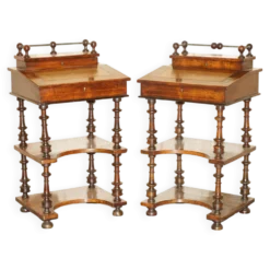Paire de bureaux Davenport antiques entièrement restaurés