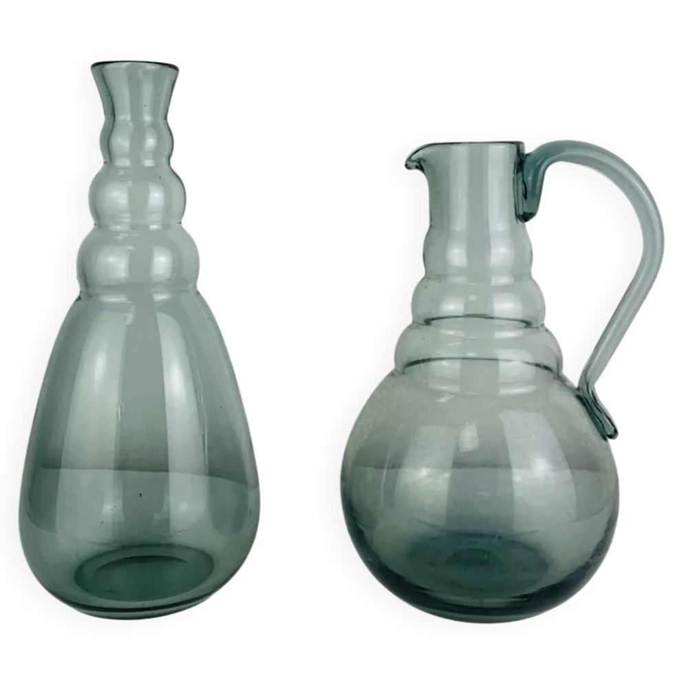 Paire de carafes Daum Nancy, art déco