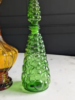 Paire de carafes vintage style Empoli 70'