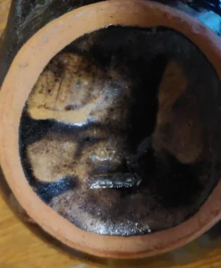 Paire de cassolettes en terre cuite vernissée Alsace