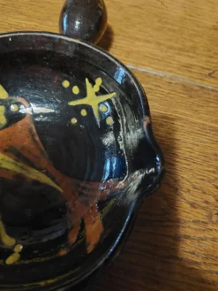 Paire de cassolettes en terre cuite vernissée Alsace