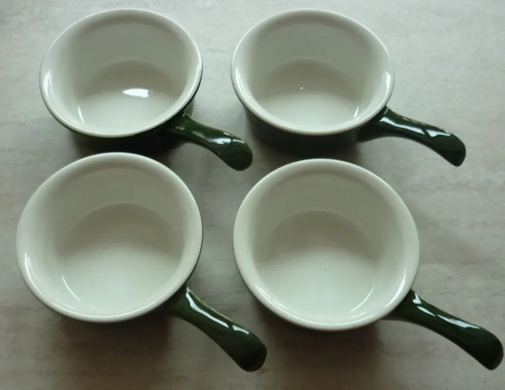 Paire de 2 cassollettes pilivite en porcelaine à feu
