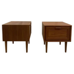 Paire de chevet en teck scandinave