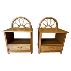 Paire de chevets bambou