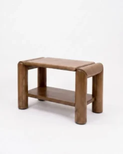 Paire de chevets brutalistes en orme massif Atelier Chauvin- 1970