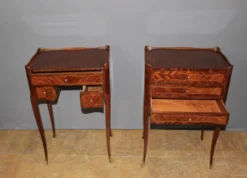 Paire de Chevets de style Louis XV en marqueterie XXe