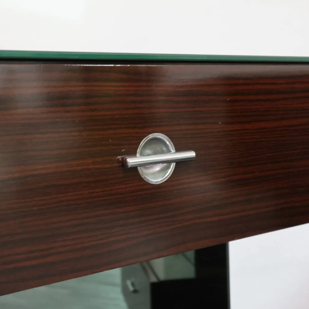 Paire de chevets en ébène design cubique années 80