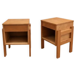 Paire de chevets en bois années 60