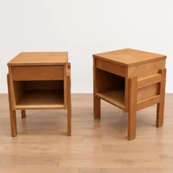 Paire de chevets en bois années 60