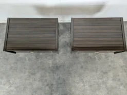 Paire de chevets en ebène de macassar années 60