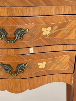 Paire de chevets en marqueterie style Louis XV – pieds galbés