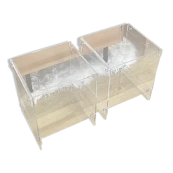 Paire de chevets en plexiglas — Michel Dumas pour Roche Bobois, années