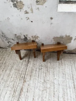 Paire de chevets muraux modernistes constructivistes