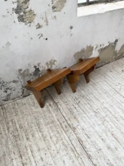 Paire de chevets muraux modernistes constructivistes