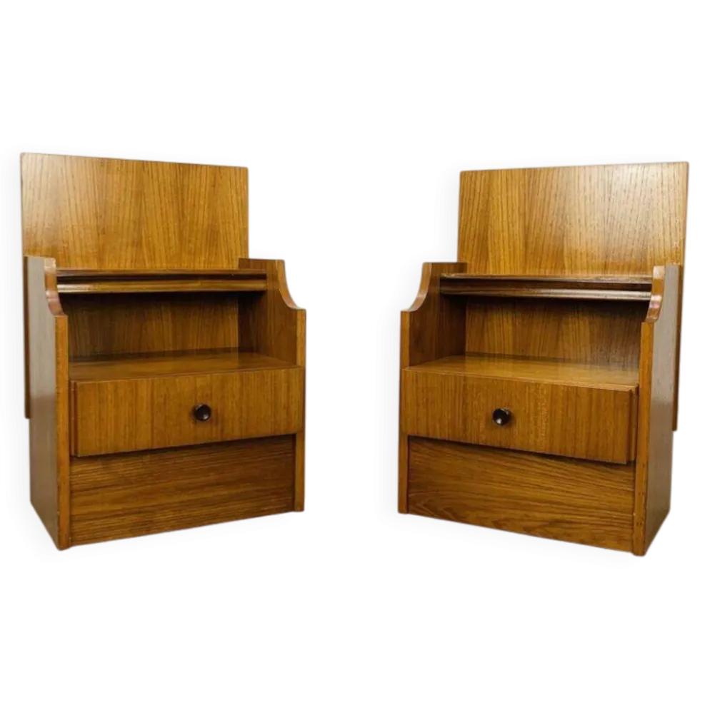 Paire de chevets scandinaves en teck, années 60