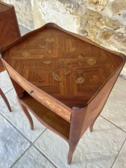 Paire de chevets , Style Louis XV en Palissandre