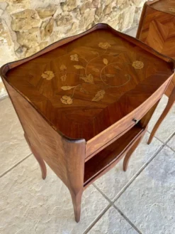 Paire de chevets , Style Louis XV en Palissandre