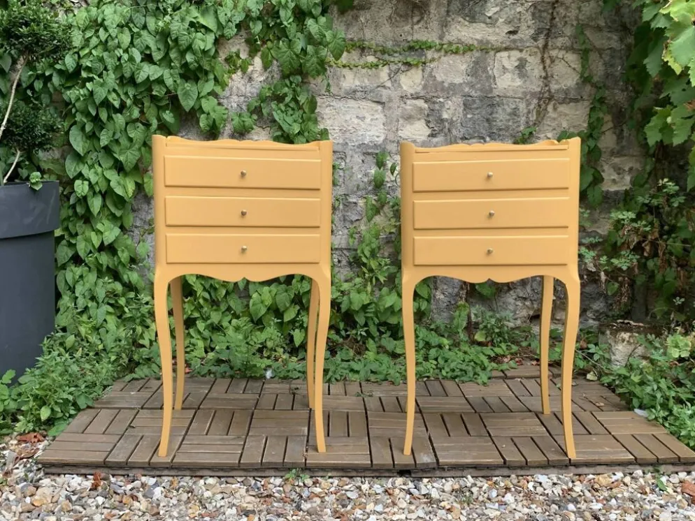 Paire de chevets vintage de style Louis XV