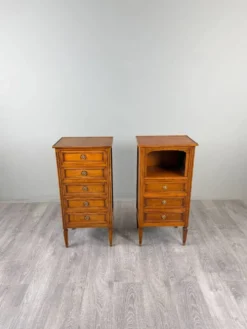 Paire de chiffonniers, meubles de chevet, style Louis XVI, XIXe Siècle