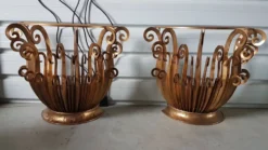 Paire de console aux fougeres